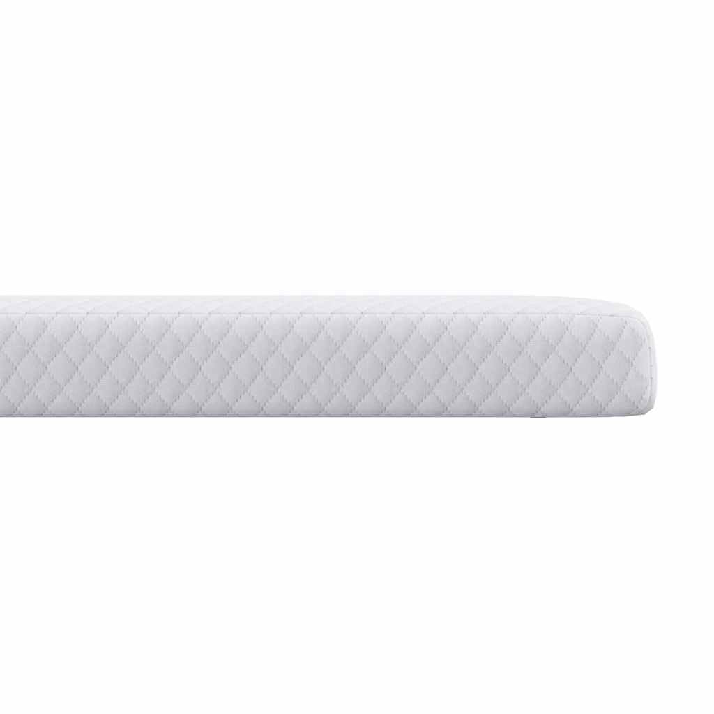 Cubrecolchón de espuma de memoria blanca 80 x 200 cm, tejido jacquard de lujo, confort cama suave, soporte de alta densidad para noches frescas