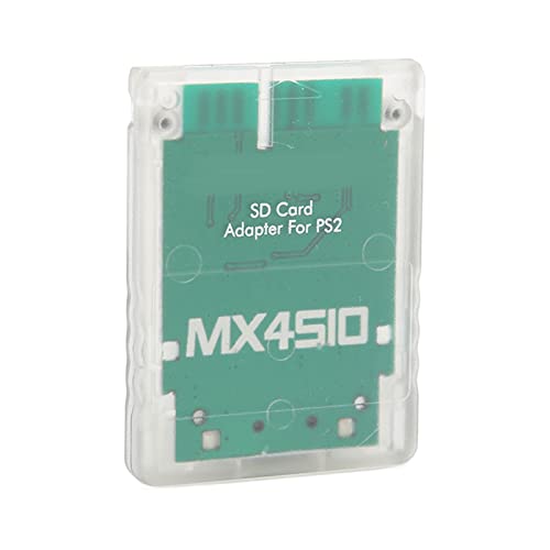 Haofy Adaptador de Lector de Tarjetas de Microalmacenamiento MX4SIO SIO2SD de para, Material ABS Fuerte y Estable para Entusiastas de los Juegos (Blanco Transparente)