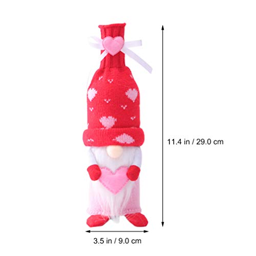 ABOOFAN 2 Peças de Gnomos de Páscoa Enfeites de Gonk Tampas de Garrafas de Vinho de Pelúcia Decoraçõ