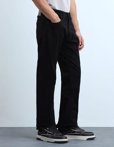 Image of Flying Machine Men's Bootcut Fit Jeans| Solid | Mid Rise | Stretchable | Jeans for Man
