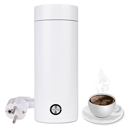 Vegena Petite bouilloire électrique portable - 400 ml - Mini bouilloire électrique avec arrêt automatique - 5 min d’ébullition rapide pour thé, lait,...