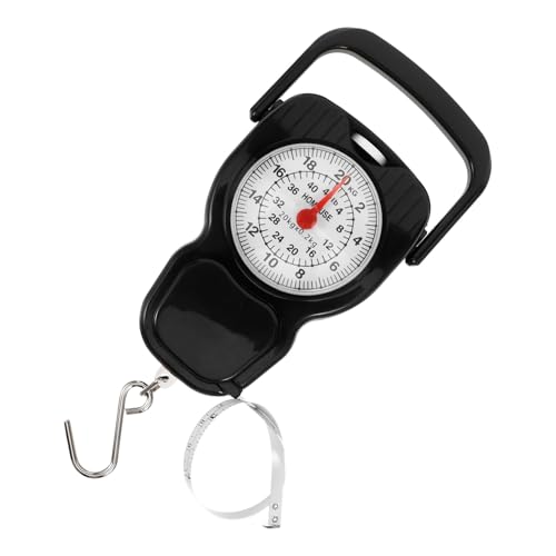 BESTonZON Báscula Mecánica de Resorte para Equipaje de Viaje 20 Kg, Pequeña y Portátil, Mini Báscula Colgante de Mano Cinta Métrica Integrada, Adecuado para Pesar Maletas y Compras