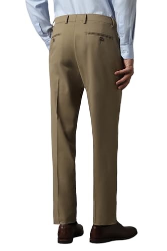 Image of Louis Philippe Men's Regular Fit Mid Rise Pants