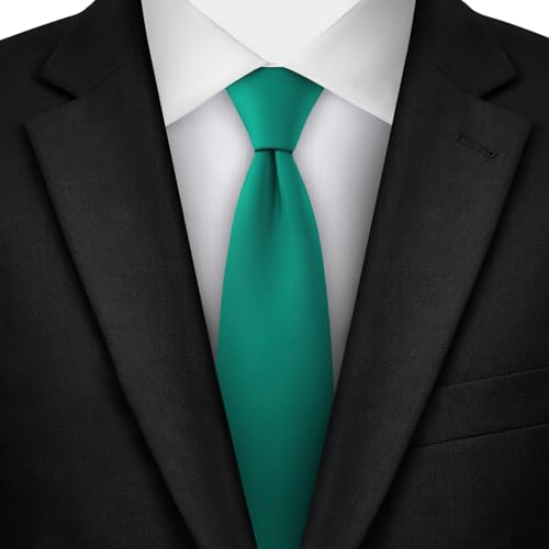 Image of Jacob Alexander Men's Slim Width 2.75 inch Solid Color Tie