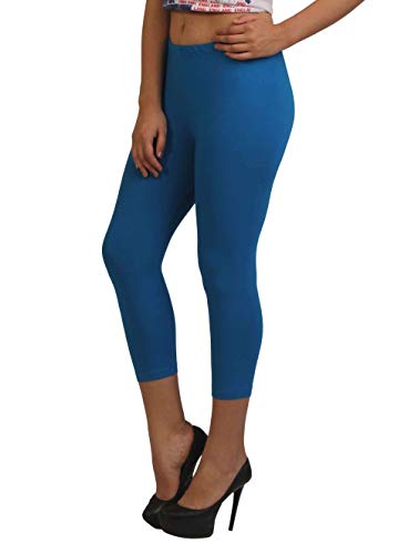 Image of Frenchtrendz Women's Cotton Spandex Stretchable Mid Rise Slim Fit Legging Capris (XS-4XL)