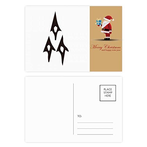 Cartes postales Qi Père Noël en impression haut de gamme style inscription os