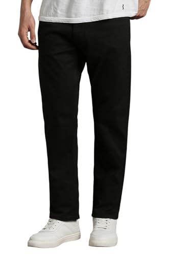 Image of Louis Philippe Men's Regular Fit Stretch Fabric for Comfort Premium Wash Aesthetic Authentic Twill and Durable Jeans