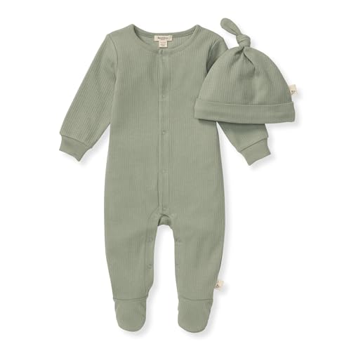 Burt's Bees Baby Boy Infant Jumpsuits - 100% Organic Cotton Breathable Jumpsuit Coveralls for Boys Preemie to 24 Months