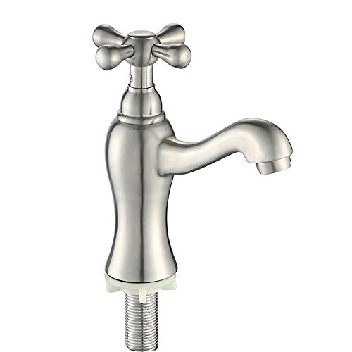 Robinet en acier inoxydable froid simple : stop aux fuites sur bassin monotrou
