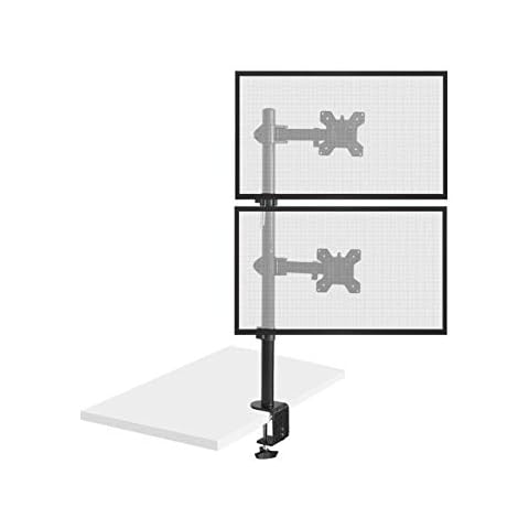 Bramley Power Dual Monitor Screen Desk Mount Arm Double VESA Bracket for 13" to 30" Computer Display or TV | Max Tilt, Rotate & Swivel (Dual Vertical Adjustable) Cover