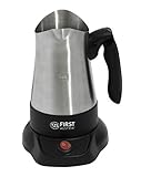 Purer Kaffeegenuss: Die Zubereitung in der Kaffeekanne ist äußerst bequem, die Lebensmittel kommen beim Kochen nicht in Kontakt mit Kunststoff und das Ergebnis kann sofort genossen werden, dazu einfach Mokka und Wasser einfüllen und zum sieden bringen.