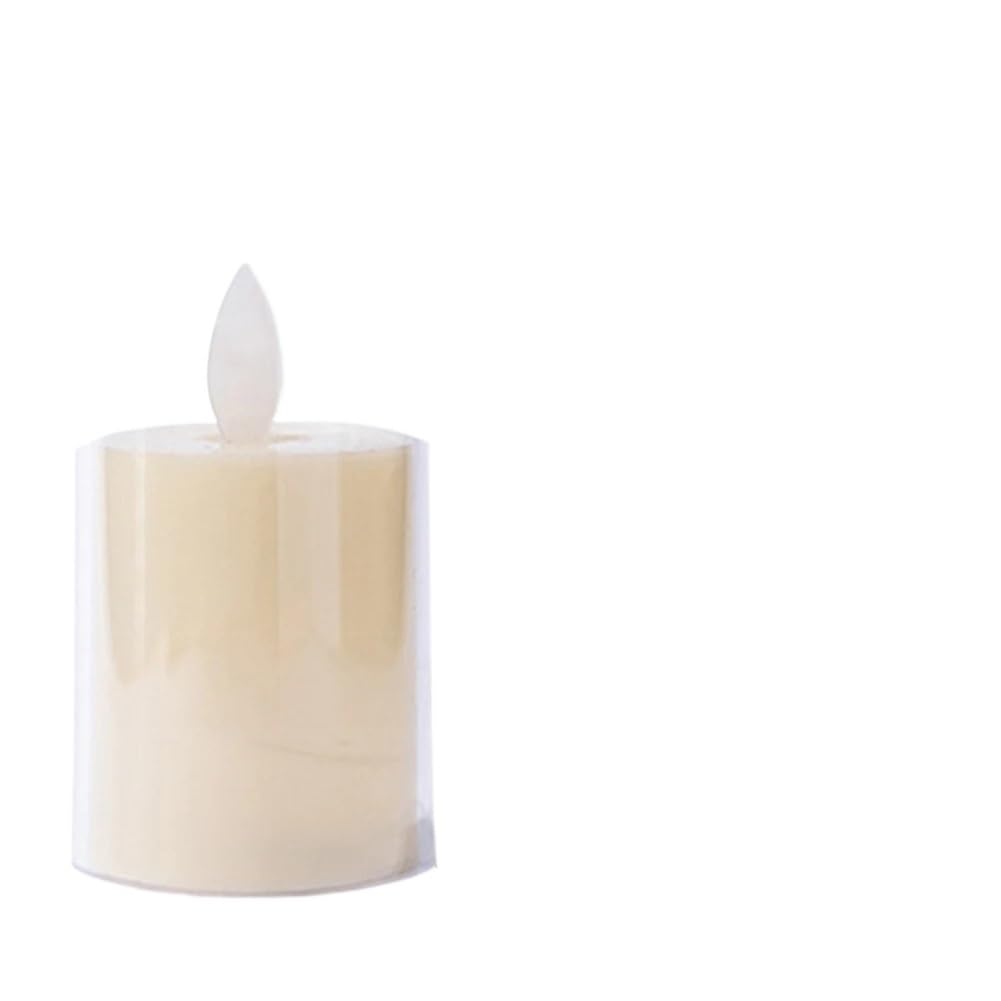 TANGSIYANG Led Candles LED Candles Light Flameless Flickering Tealight Candle Lamp Decorative Decoration(5x10cm)