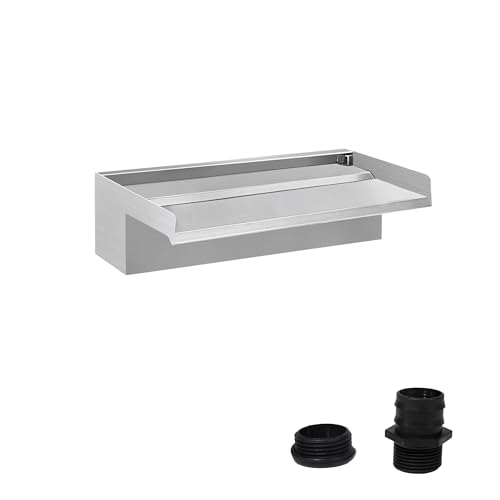 E-ANG.W Edelstahl Wasserfall,Wasserspeier mit Breiter Fließender Plattform,Geeignet für Gartenteich,Terrassen,Schwimmbäder und Wassermerkmale(15 cm) E-ANG.W Edelstahl Wasserfall,Wasserspeier mit Breiter Fließender Plattform,Geeignet für Gartenteich,Terrassen,Schwimmbäder und Wassermerkmale(15 cm)