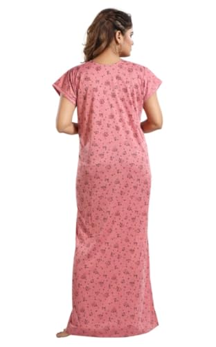 Image of Onekbhalo Women's Cotton Floral Kaftan Nighty Maxi Gown (OK Free Size)