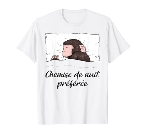 Chemise De Nuit Singe, Pyjama Singe Chimpanzé T-Shirt