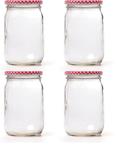 Blumixx Einmachgläser mit Schraubdeckel 32er Pack Einmachglas mit Deckel Kariert - 900ml Fassungsvermögen - Ideal für Erntezeit, Konservierung & stilvolle Aufbewahrung Blumixx Einmachgläser mit Schraubdeckel 32er Pack Einmachglas mit Deckel Kariert - 900ml Fassungsvermögen - Ideal für Erntezeit, Konservierung & stilvolle Aufbewahrung