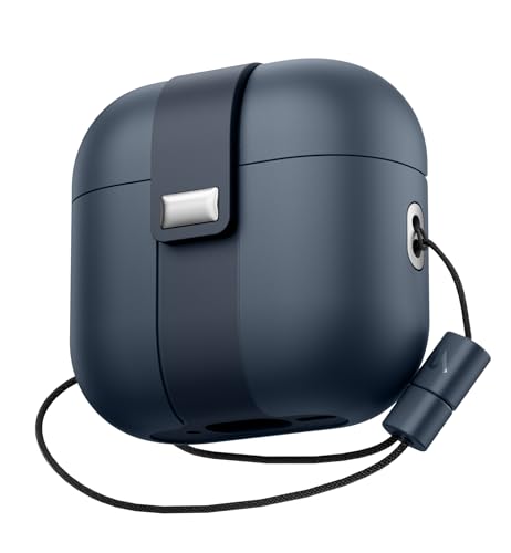 Image of SURITCH for AirPods 4 Case (2024), Magnetic Lock Bumper Cases Compatible with Airpods 4th Generation, Rugged Protective Cover with Stylish Hanging Lanyard Cases for Women Men, Navy