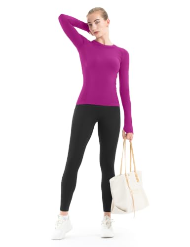 Image of MathCat Seamless Long Sleeve Workout Tops for Women