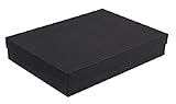 15 Pack Cotton Filled Matte Black Color Paper Cardboard Jewelry Gift and Retail Boxes Size: 7