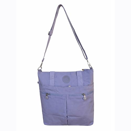 Image of CHIBAO Polyester Dual Handles Tote Bag for Women & Men | Large Capacity Multipurpose Shoulder Bag | Stylish Everyday Office, College, Travel & Shopping Handbag with Multiple Pockets Black