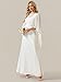 Ever-Pretty Women's Crew Neck Cape Sleeves Wedding Dress Chiffon Floor Length Sheath Gown for Bride White US12