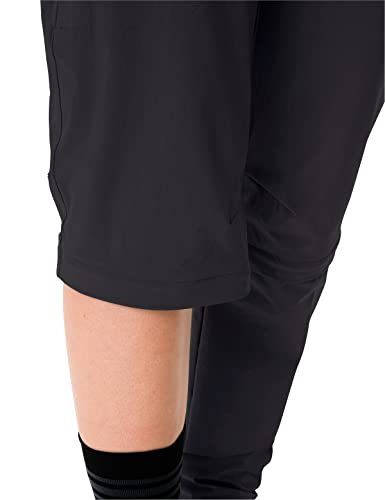 VAUDE Wanderhose Damen Farley Stretch Capri T-Zip III, Wasserabweisende Zip-Off Trekkinghose, Bequeme Stretch-Wanderhose – strapazierfähig & schnelltrocknend
