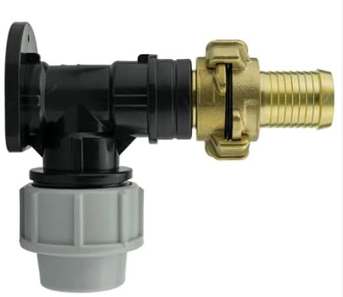 Ap Supplies Black Wall Flange Kit 25Mm Mdpe Set Connectors - Designed For Secure And Efficient Connections With 25Mm Mdpe Pipes. (25Mm Barbed Geka Set)