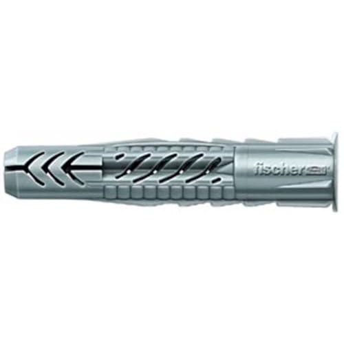Fischer Universaldübel UX 10 x 60 R Schachtel mit 25 Nylondübeln Allzweckdübel mit Rand für optimalen Halt bei Befestigungen in Beton Gipskarton Kalksand-Lochstein uvm. UX 10X60 R 062759 Standard 10 x 60 mm
