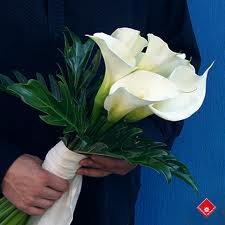 Classic White Calla Lily Toss Bouquet #TOP29