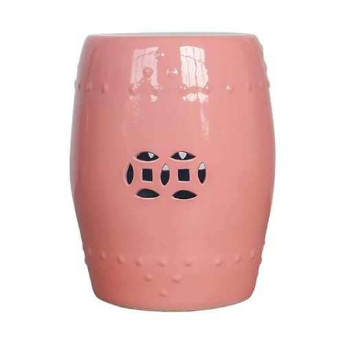 TUPAFJU Taburete Decorativo de cerámica para jardín, Taburete de jardín Verde, Taburete de jardín Chino, Taburete de Tambor de cerámica China(L)