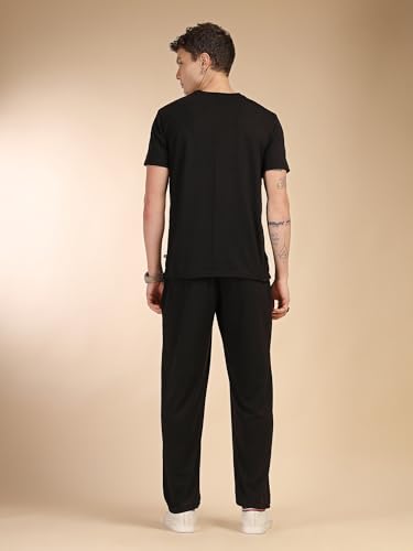 Image of Thomas Scott Men's | Relaxed Fit | Solid | 100% Polyester | Co-Ord Set With Short Sleeve T-Shirt & Trouser
