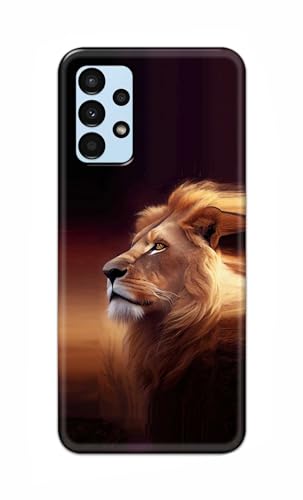 Image of PRINTFIDAA Printed Hard Back Cover Case for Samsung Galaxy A13 4G Back Cover (Danger Lion) -112