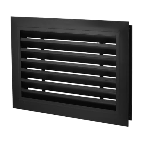 Grille ventilation porte PATIKIL 16x10 po, alliage aluminium anodisé, noir