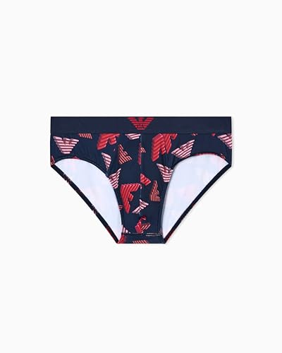 Emporio Armani Men's All Over Printed Microfiber Brief