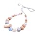 Mamimami Home Baby Silikon Halskette Beißring Buche Holzring häkeln Perlen DIY Schmuck organische natürliche Kinderkrankheiten Spielzeug Baby-Dusche-Geschenk