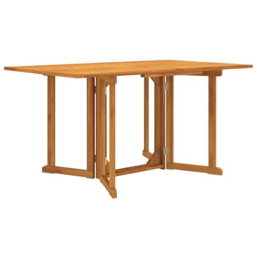 vidaXL Mesa de jardín Plegable Butterfly Madera de Teca 150x90x75 cm, Mesa de Exterior, Muebles de jardín, Muebles de Patio, Mesa de Patio