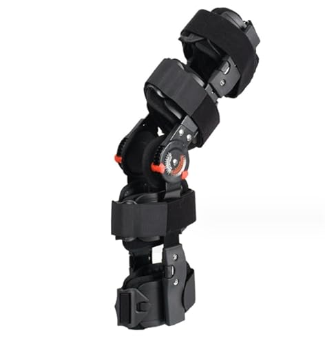 DLAZUM Rodillera con bisagra Ajustable para Rango de Movimiento postoperatorio, inmovilizador y estabilizador de Pierna ortopédico, Soporte ortopédico de Rodilla para