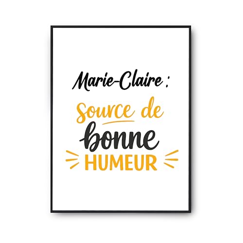 Poster citation Otshirt Affiche Marie-Claire, cadeau humour parfait d'anniversaire