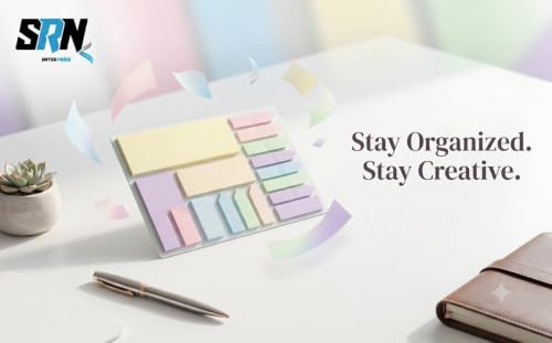 Image of Sticky Notes - 250 Sheets Sticky Notes, Stationary Items, Self-Adhesive Memo Pad Bookmark Point It Marker Memo Sticker, Sticky Pad, Stick Notes for Study - 3 Size