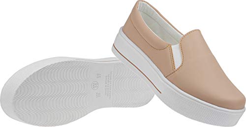 Tenis Lumiss Feminino Casual Sapatenis Confort IT (36, Sintético nude)