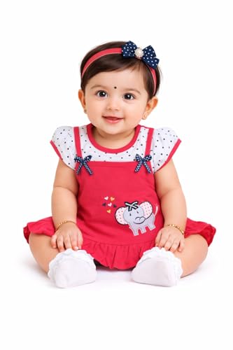 Image of NammaBaby Baby Girl's A-Line Mini Frock Dress (Pack of 1)