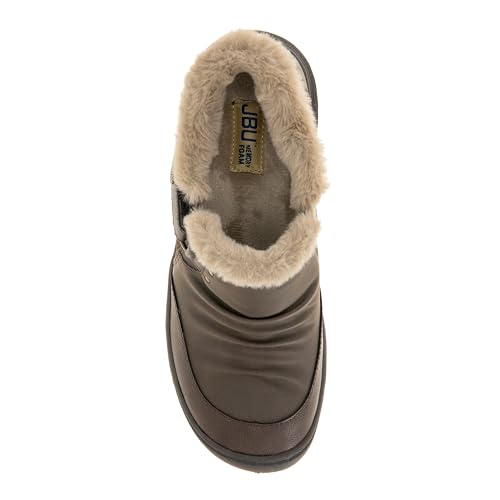 Image of JBU Women's Heather Slip On Cozy Comfortable Memory Foam APMA Accepted Walking Flat