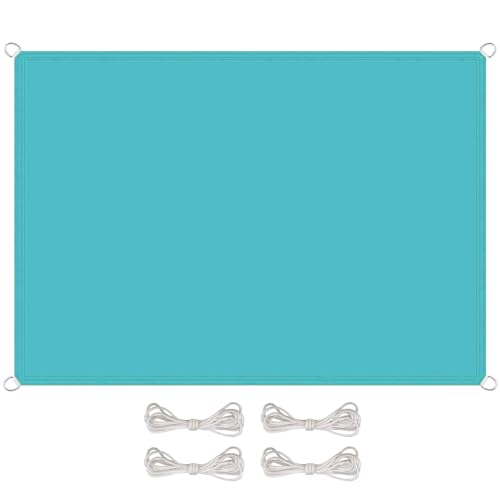 Voile d'ombrage rectangulaire imperméable et auvent solaire bleu