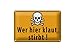 Produktbild Schild Blech 30x20cm - Made in Germany - Spruch wer hier klaut stirbt Totenkopf
