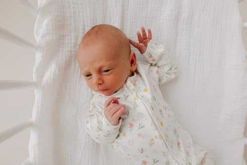 Image of Copper Pearl Zip-Up Footie Baby Pajamas - Soft Newborn Onesies for Boys & Girls, Tag-Free with Two-Way Zipper Baby Sleepers for Newborn - 24 Months, Mabel