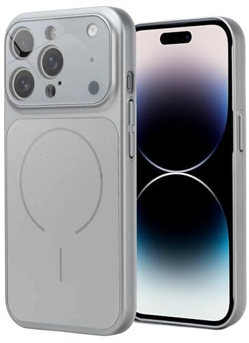 Image of SHINESTAR Premium Luxury Case Compatible with iPhone 14 Pro | Protective Back Cover with Camera Lens Safety | Wireless Charging Support | Slim Fit Durable Design | Enhanced Grip Protection Silver
