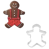 R&M International Gingerbread Boy Cookie Cutter, 8", Silver