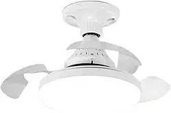 Ventilador Led Retrátil 3 Cores De Luz Silencioso Bivolt 50w