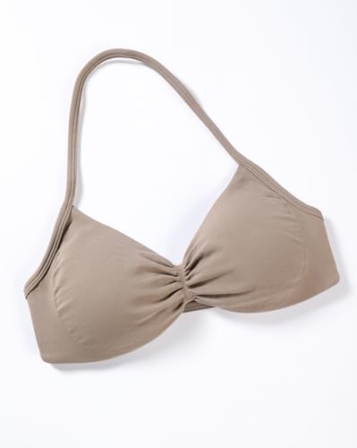 Image of AUROLA Influence Strappy Bra Sports Bras for Women, Backless Padded Impact Strappy Bra Workout Gym Yoga with Removable Cups
