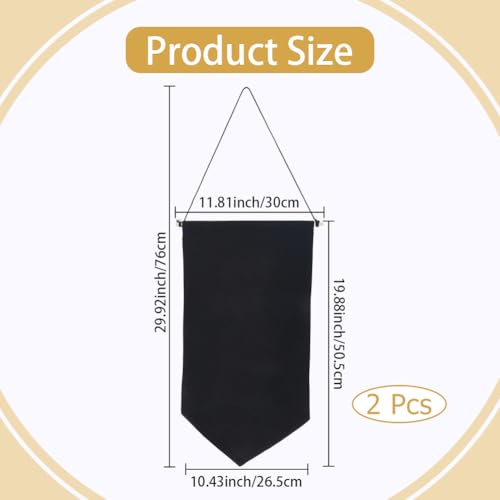 craspire 2 Stück Pinnwand Display Banner Leinwand Zum Aufhängen Brosche Schmuck Aufbewahrungskoffer Schwarzes Organizer Board Blankohalter Ständer Mit Stange Für Emaille Anstecknadeln Revers Ohrringe